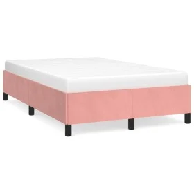 Pink velvet bed frame 120x190 cm by vidaXL, Beds and slatted bases - Ref: Foro24-3269656, Price: 114,10 €, Discount: %
