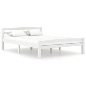 Estructura de cama de madera maciza de pino blanca 120x200 cm de vidaXL, Camas y somieres - Ref: Foro24-322070, Precio: 122,2...