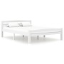 Estructura de cama de madera maciza de pino blanca 120x200 cm de vidaXL, Camas y somieres - Ref: Foro24-322070, Precio: 122,2...