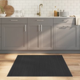 Alfombra cuadrada bambú gris 100x100 cm de vidaXL, Alfombras - Ref: Foro24-376940, Precio: 28,25 €, Descuento: %