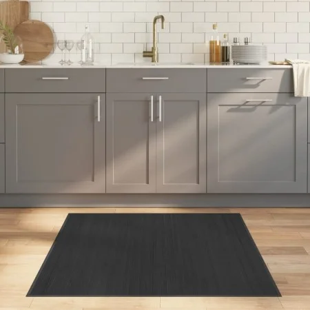 Alfombra cuadrada bambú gris 100x100 cm de vidaXL, Alfombras - Ref: Foro24-376940, Precio: 26,79 €, Descuento: %
