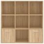 Estantería madera contrachapada color roble Sonoma 98x30x98cm de vidaXL, Librerías y estanterías - Ref: Foro24-801119, Precio...