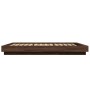 Estructura cama con luces LED madera roble marrón 140x190 cm de vidaXL, Camas y somieres - Ref: Foro24-3281132, Precio: 187,7...
