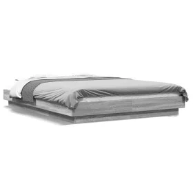 Estructura de cama madera de ingeniería gris Sonoma 120x200 cm de vidaXL, Camas y somieres - Ref: Foro24-3281201, Precio: 153...
