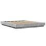 Estructura de cama madera de ingeniería gris hormigón 150x200cm de vidaXL, Camas y somieres - Ref: Foro24-3281185, Precio: 16...