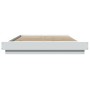 Estructura de cama madera de ingeniería blanca 140x190 cm de vidaXL, Camas y somieres - Ref: Foro24-3281217, Precio: 161,10 €...