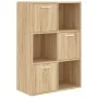 Armario almacenamiento madera contrachapada roble 60x29,5x90 cm de vidaXL, Librerías y estanterías - Ref: Foro24-801137, Prec...