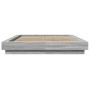 Estructura de cama madera de ingeniería gris Sonoma 140x190 cm de vidaXL, Camas y somieres - Ref: Foro24-3281222, Precio: 161...