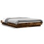 Estructura de cama madera de ingeniería roble ahumado 140x200cm de vidaXL, Camas y somieres - Ref: Foro24-3281193, Precio: 16...