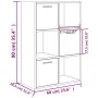 Armario almacenamiento madera contrachapada roble 60x29,5x90 cm de vidaXL, Librerías y estanterías - Ref: Foro24-801137, Prec...