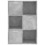 Armario almacenamiento madera contrachapada gris 60x29,5x90 cm de vidaXL, Librerías y estanterías - Ref: Foro24-801138, Preci...