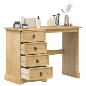 Tocador Corona madera maciza de pino 104x47x75 cm de vidaXL, Escritorios - Ref: Foro24-4005684, Precio: 153,32 €, Descuento: %