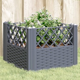 Jardinera con clavijas PP gris 43,5x43,5x43,5 cm de vidaXL, Maceteros y jardineras - Ref: Foro24-368009, Precio: 26,18 €, Des...
