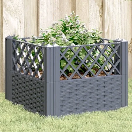 Jardinera con clavijas PP gris 43,5x43,5x43,5 cm de vidaXL, Maceteros y jardineras - Ref: Foro24-368009, Precio: 25,86 €, Des...