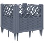Jardinera con clavijas PP gris 43,5x43,5x43,5 cm de vidaXL, Maceteros y jardineras - Ref: Foro24-368009, Precio: 26,18 €, Des...