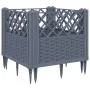 Jardinera con clavijas PP gris 43,5x43,5x43,5 cm de vidaXL, Maceteros y jardineras - Ref: Foro24-368009, Precio: 25,86 €, Des...