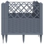 Jardinera con clavijas PP gris 43,5x43,5x43,5 cm de vidaXL, Maceteros y jardineras - Ref: Foro24-368009, Precio: 26,18 €, Des...