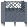 Jardinera con clavijas PP gris 43,5x43,5x43,5 cm de vidaXL, Maceteros y jardineras - Ref: Foro24-368009, Precio: 25,86 €, Des...