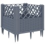 Jardinera con clavijas PP gris 43,5x43,5x43,5 cm de vidaXL, Maceteros y jardineras - Ref: Foro24-368009, Precio: 26,18 €, Des...