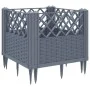 Jardinera con clavijas PP gris 43,5x43,5x43,5 cm de vidaXL, Maceteros y jardineras - Ref: Foro24-368009, Precio: 25,86 €, Des...