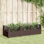 Jardinera con clavijas PP marrón 123,5x43,5x43,5 cm de vidaXL, Maceteros y jardineras - Ref: Foro24-368016, Precio: 55,72 €, ...
