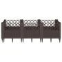 Jardinera con clavijas PP marrón 123,5x43,5x43,5 cm de vidaXL, Maceteros y jardineras - Ref: Foro24-368016, Precio: 54,87 €, ...