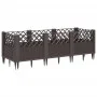 Jardinera con clavijas PP marrón 123,5x43,5x43,5 cm de vidaXL, Maceteros y jardineras - Ref: Foro24-368016, Precio: 54,87 €, ...