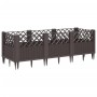 Jardinera con clavijas PP marrón 123,5x43,5x43,5 cm de vidaXL, Maceteros y jardineras - Ref: Foro24-368016, Precio: 55,72 €, ...
