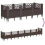 Jardinera con clavijas PP marrón 123,5x43,5x43,5 cm de vidaXL, Maceteros y jardineras - Ref: Foro24-368016, Precio: 54,87 €, ...