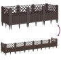 Jardinera con clavijas PP marrón 123,5x43,5x43,5 cm de vidaXL, Maceteros y jardineras - Ref: Foro24-368016, Precio: 55,72 €, ...