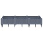 Jardinera con clavijas PP gris 125x40x28,5 cm de vidaXL, Maceteros y jardineras - Ref: Foro24-368014, Precio: 49,94 €, Descue...