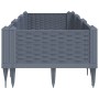 Jardinera con clavijas PP gris 125x40x28,5 cm de vidaXL, Maceteros y jardineras - Ref: Foro24-368014, Precio: 49,94 €, Descue...