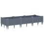 Jardinera con clavijas PP gris 125x40x28,5 cm de vidaXL, Maceteros y jardineras - Ref: Foro24-368014, Precio: 49,94 €, Descue...