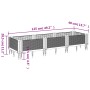 Jardinera con clavijas PP gris 125x40x28,5 cm de vidaXL, Maceteros y jardineras - Ref: Foro24-368014, Precio: 49,94 €, Descue...