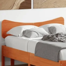 Solid wax brown pine wood bed headboard 120 cm by vidaXL, Headboards and footboards - Ref: Foro24-844788, Price: 37,74 €, Dis...
