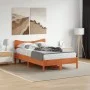Solid wax brown pine wood bed headboard 120 cm by vidaXL, Headboards and footboards - Ref: Foro24-844788, Price: 37,74 €, Dis...