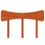 Cabecero de cama madera maciza de pino marrón cera 120 cm de vidaXL, Cabeceros y pies de cama - Ref: Foro24-844788, Precio: 3...
