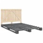 Estructura de cama con cabecero madera pino gris 140x200 cm de vidaXL, Camas y somieres - Ref: Foro24-3281564, Precio: 212,48...