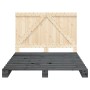 Estructura de cama con cabecero madera pino gris 140x200 cm de vidaXL, Camas y somieres - Ref: Foro24-3281564, Precio: 212,48...
