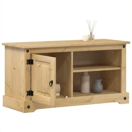 Mueble de TV Corona madera maciza de pino 100x37x52 cm de vidaXL, Muebles TV - Ref: Foro24-4005667, Precio: 106,67 €, Descuen...