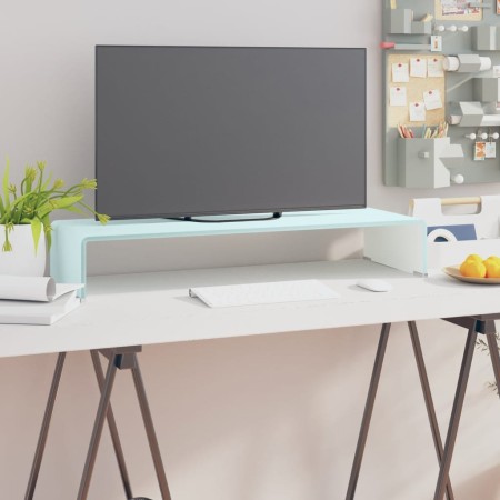Mueble TV/Elevador de monitor cristal verde 80x30x13 cm en Muebles TV | Comprar online en Foru.es