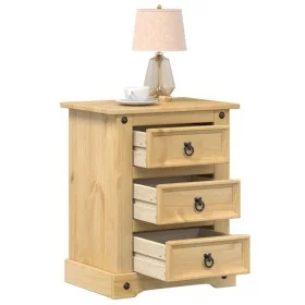Corona bedside table solid pine wood 53x39x66 cm by vidaXL, Nightstands - Ref: Foro24-4005659, Price: 90,01 €, Discount: %