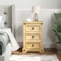 Mesita de noche Corona madera maciza de pino 53x39x66 cm de vidaXL, Mesitas de noche - Ref: Foro24-4005659, Precio: 91,43 €, ...