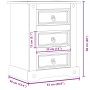 Mesita de noche Corona madera maciza de pino 53x39x66 cm de vidaXL, Mesitas de noche - Ref: Foro24-4005659, Precio: 91,43 €, ...