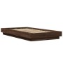 Estructura cama con luces LED madera roble marrón 90x190 cm de vidaXL, Camas y somieres - Ref: Foro24-3281153, Precio: 155,42...