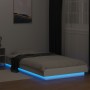Estructura de cama con LED madera ingeniería blanco 90x190 cm de vidaXL, Camas y somieres - Ref: Foro24-3281147, Precio: 155,...