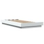 Estructura de cama con LED madera ingeniería blanco 90x190 cm de vidaXL, Camas y somieres - Ref: Foro24-3281147, Precio: 155,...