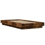 Estructura cama con luces LED madera roble ahumado 90x190 cm de vidaXL, Camas y somieres - Ref: Foro24-3281151, Precio: 150,0...