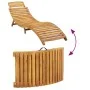 Sun lounger with beige cushion solid acacia wood by vidaXL, Loungers - Ref: Foro24-367635, Price: 164,60 €, Discount: %