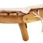 Sun lounger with beige cushion solid acacia wood by vidaXL, Loungers - Ref: Foro24-367635, Price: 164,60 €, Discount: %
